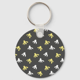 Chaveiro de pipoca (Cinza Escura e Amarelo de Mant