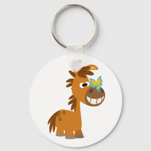 Chaveiro de Pony de Borboleta de Cartoon
