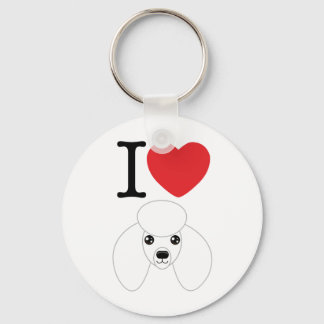 Chaveiro de Poodle Branco