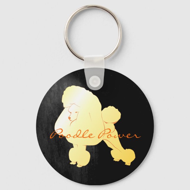 Chaveiro de Poodle do ouro (Frente)