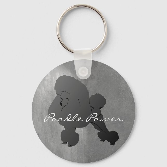 Chaveiro de Poodle Preto (Frente)