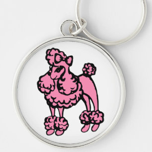 Chaveiro de Poodle Rosa Retroativa