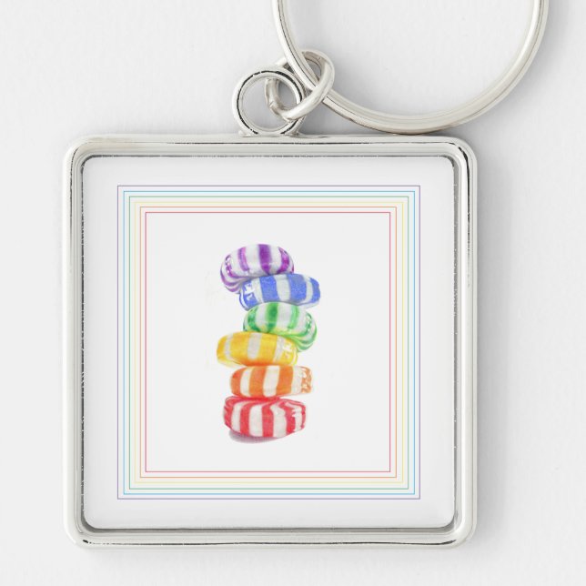 CHAVEIRO de Praça Premium CANDY RAINBOW (Frente)