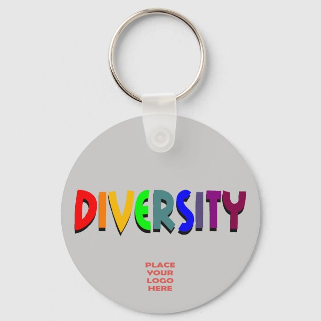 Chaveiro de Prata Personalizada da Diversidade (Frente)