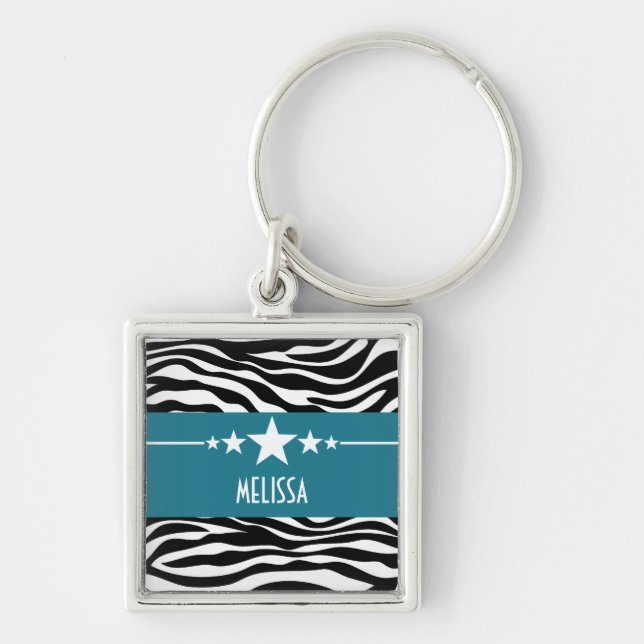 Chaveiro de Prêmio Zebra Estrela Azul Sassy (Frente)