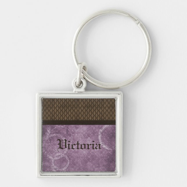 Chaveiro de Premium de Gear Metálico, Roxo (Frente)