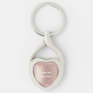 Chaveiro de Presente do Nome de Texto Personalizad