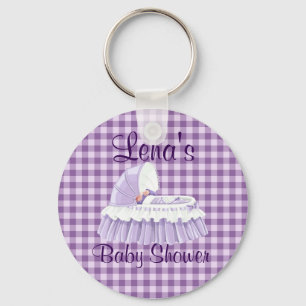 Chaveiro de PurpleGingham VintageBaby