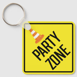 Chaveiro de quadrado de metal da zona de festa