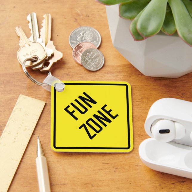 Chaveiro de quadrado de metal da zona divertida (Mesa)