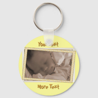 Chaveiro de Quadro de Bolinhas Amarelo Funky