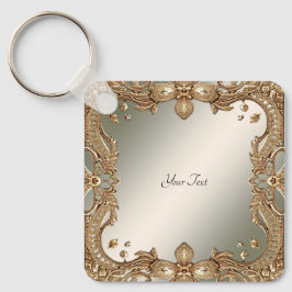 Chaveiro de Quadro de Ornamentado Dourado