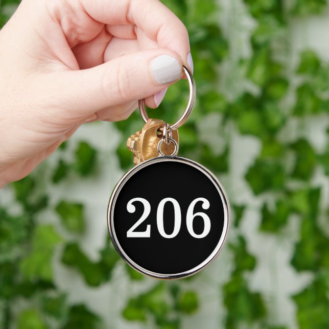 Chaveiro de quarto de hotel de metal redondo com n (Mão)