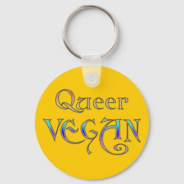 Chaveiro de Queer Vegan (Frente)