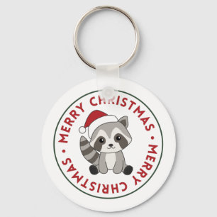 Chaveiro de Raccoon Christmas Snow Winter Raccoons