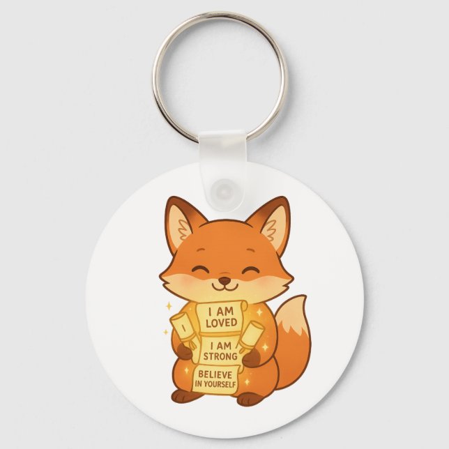 Chaveiro de Raposa Corta 🦊 💌 - Víblias Positivas (Frente)