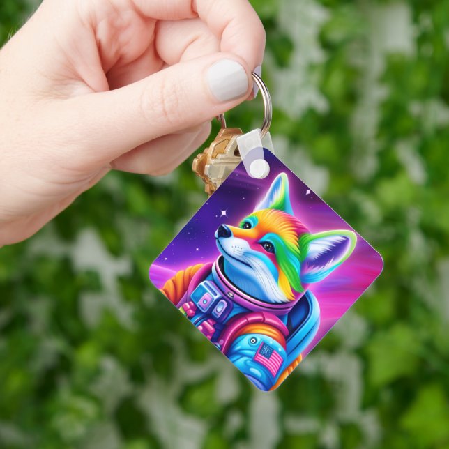 Chaveiro de Raposa Espacial (Mão)