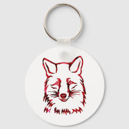 Chaveiro De raposas e rosas