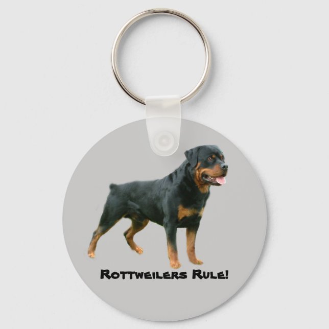 Chaveiro de Regra de Rottweilers (Frente)