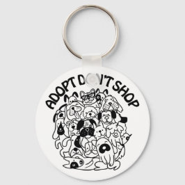 Chaveiro de resgate de adoção de cães