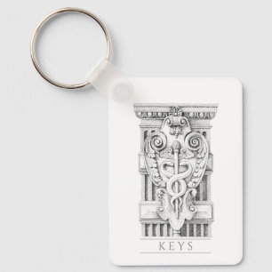 Chaveiro de retângulo de alumínio CADUCEUS