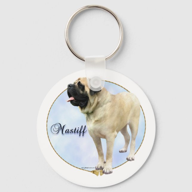Chaveiro de Retrato Mastiff Fawn (Frente)