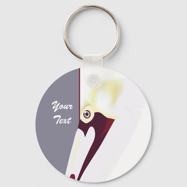 Chaveiro de retrato pelicano (Frente)