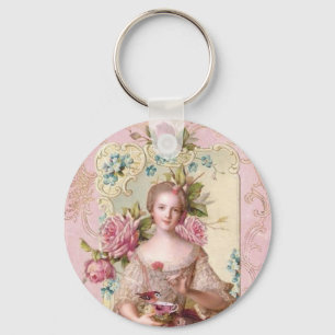 Chaveiro de Rococo Rosa