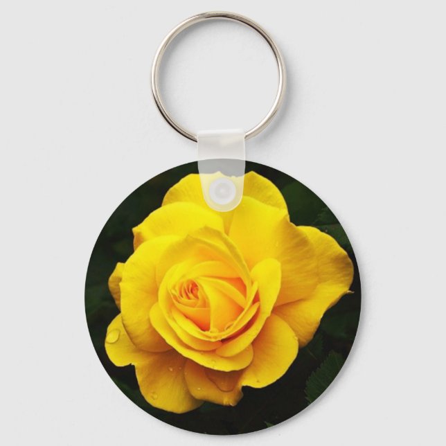 Chaveiro de rosa amarela (Frente)
