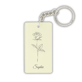 Chaveiro de Rosa de Flor de Nascimento de Junho Pe