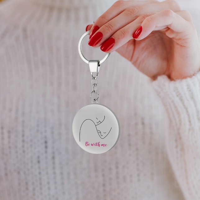 chaveiro de rostos Pessoas (People faces lines keychain)