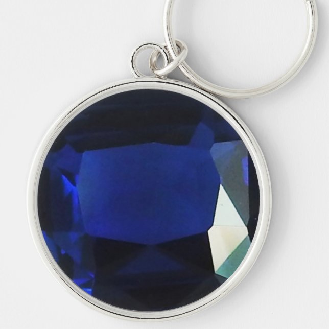 Chaveiro de Sapphire Redonda (Frente)