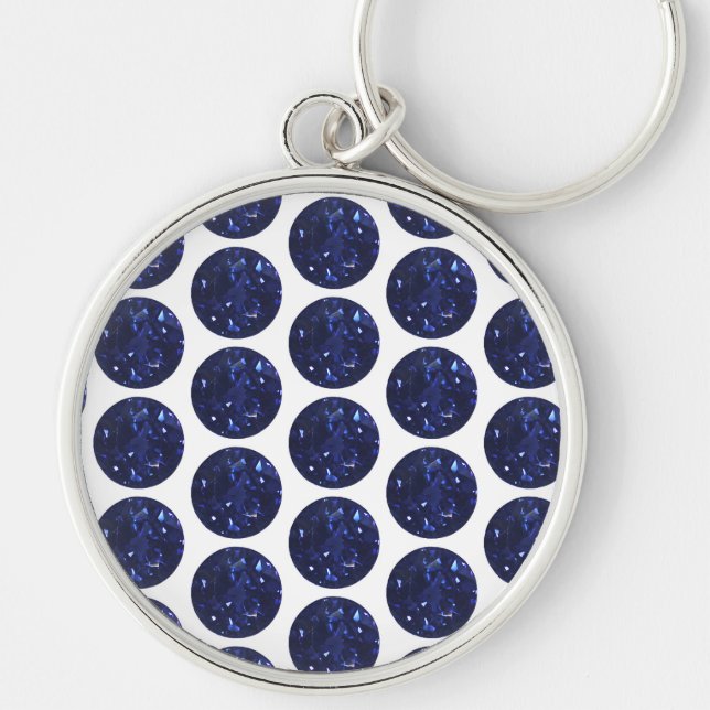Chaveiro de Sapphire Redonda (Frente)