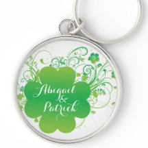 Chaveiro de Shamrock Irlandês Personalizado
