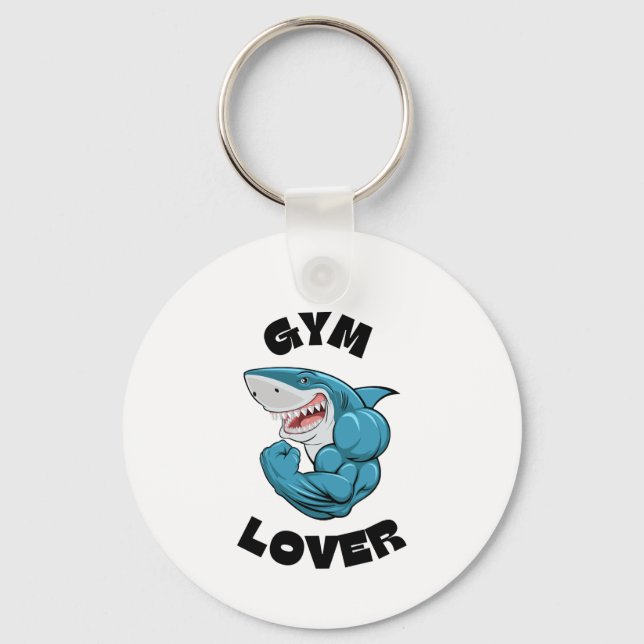 Chaveiro de Shark GYM - Oferta Divertida e Motivac (Frente)