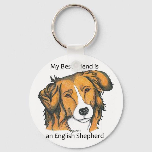 Chaveiro de Shepherd Inglês (Frente)