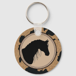 Chaveiro de Silhouette de Cavalo Ocidental