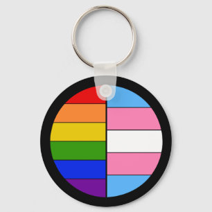 CHAVEIRO de Solidariedade GLBT (Estilo de Botão)