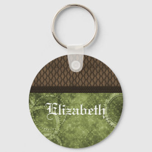 Chaveiro de Steampunk da engrenagem do metal, verd