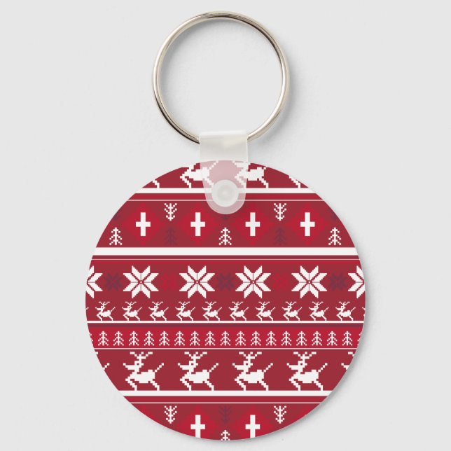 Chaveiro de Stripe de Reinado de Natal (Frente)