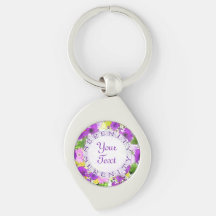 Chaveiro de Swirl Floral de Buquê de Serenidade