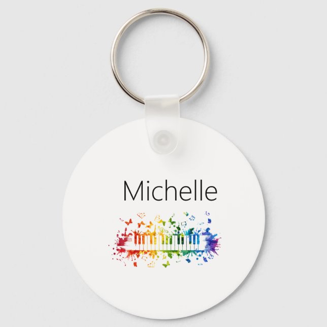 Chaveiro de teclas de piano para crianças, pianist (Frente)