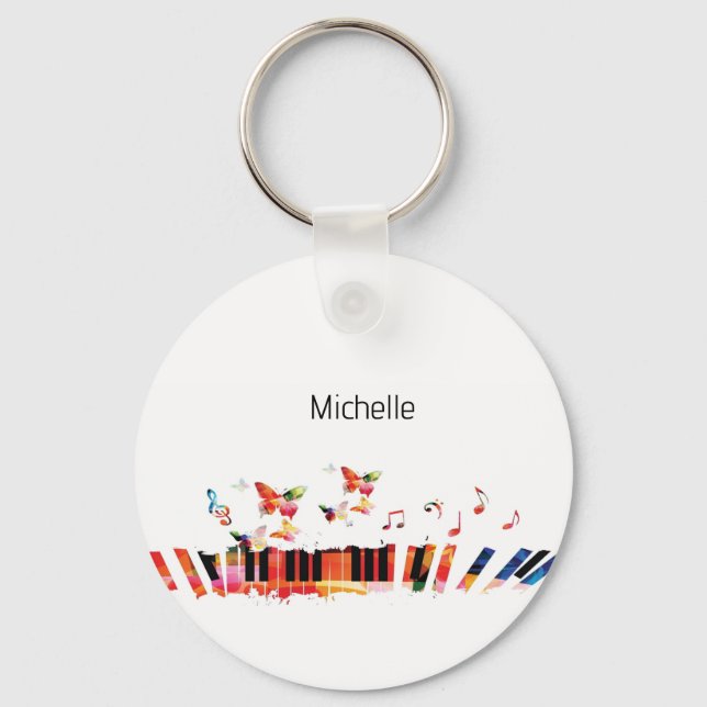 Chaveiro de teclas de piano para crianças, pianist (Frente)