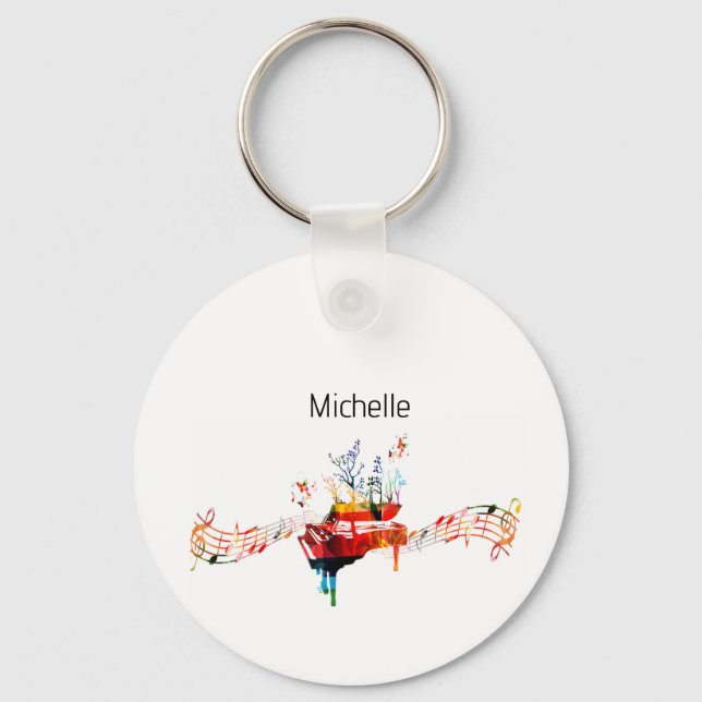 Chaveiro de teclas de piano para crianças, pianist (Frente)
