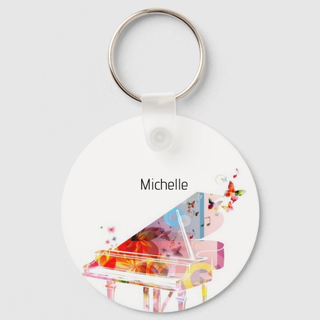 Chaveiro de teclas de piano para crianças, pianist (Frente)