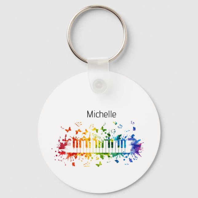 Chaveiro de teclas de piano para crianças, pianist (Frente)