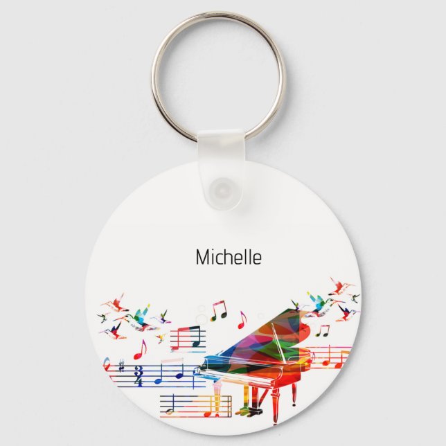 Chaveiro de teclas de piano para crianças, pianist (Frente)