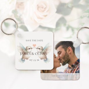 Chaveiro de Tema de Casamento com Foto Save the Da