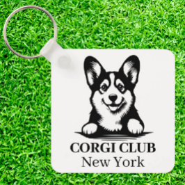 Chaveiro de Tema do Clube Personalizado Corgi
