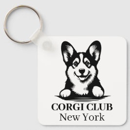 Chaveiro de Tema do Clube Personalizado Corgi